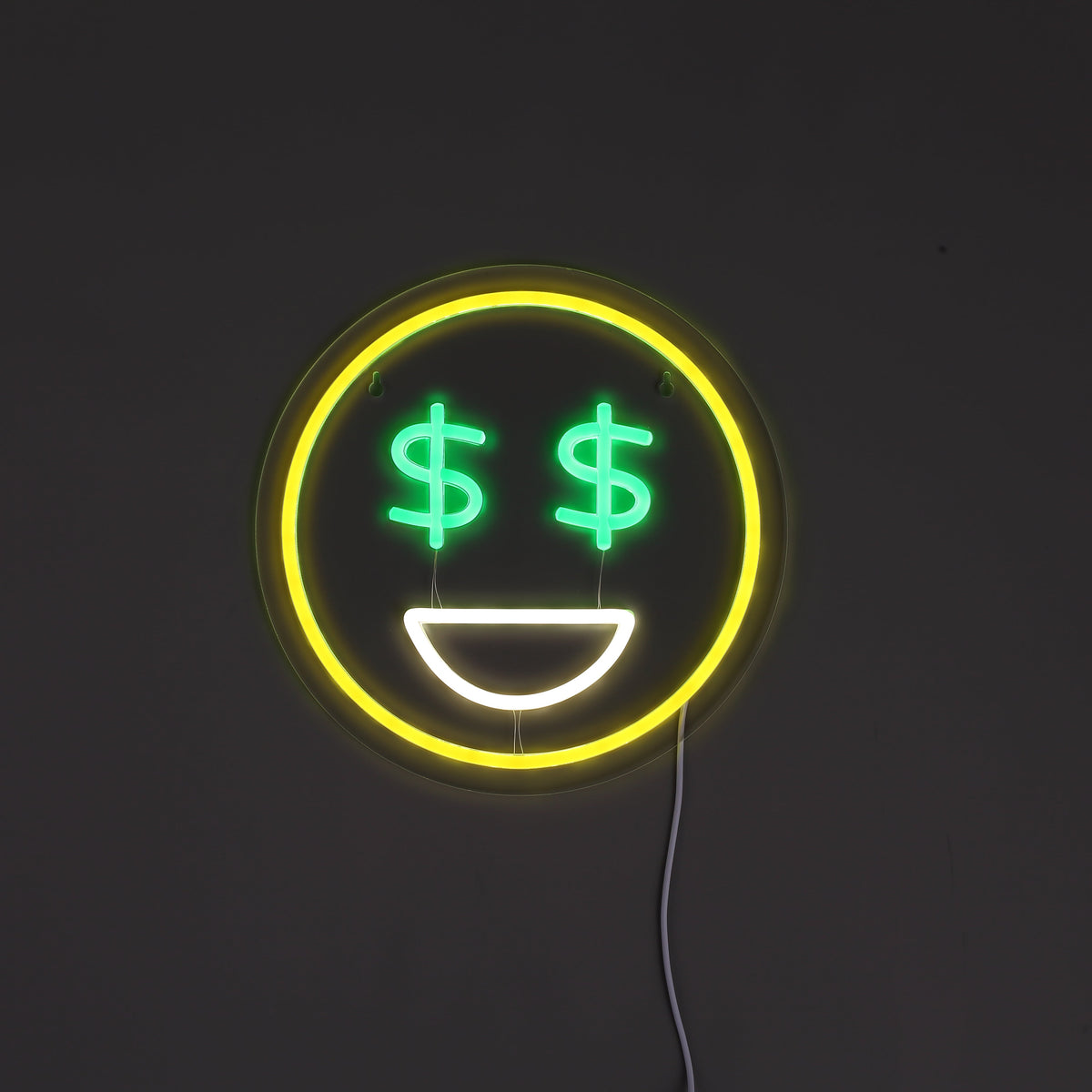 Emoji Dollar Neon Vägglampa-Lampconcept.se