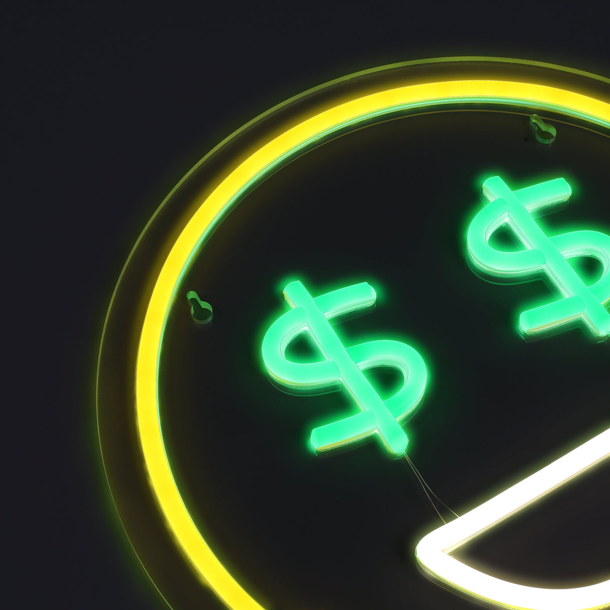 Emoji Dollar Neon Vägglampa-Lampconcept.se