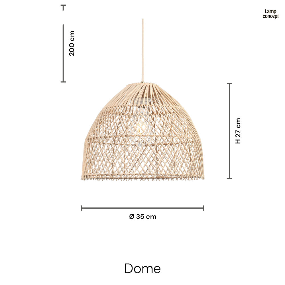 Dome Rattan Hanglamp Ø35