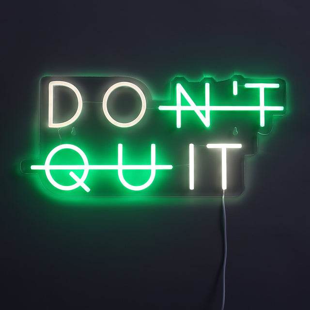 Don't Quit Neon Vägglampa Grön-Lampconcept.se