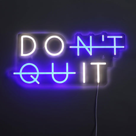 Don't Quit Neon Vägglampa Blå-Lampconcept.se
