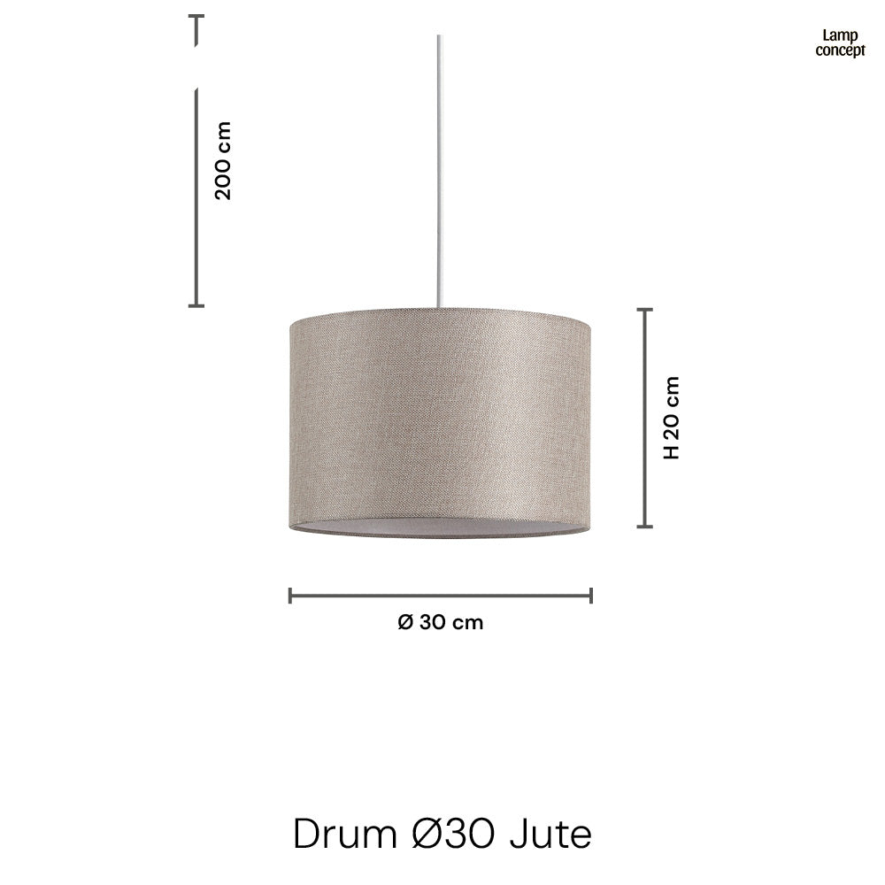 Drum Hanglamp Ø30 Jute