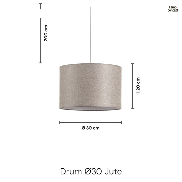 Drum Hanglamp Ø30 Jute