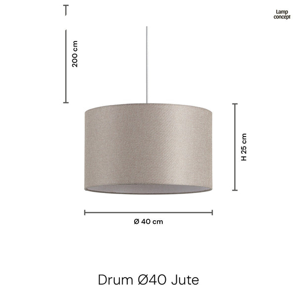 Drum Hanglamp Ø40 Jute