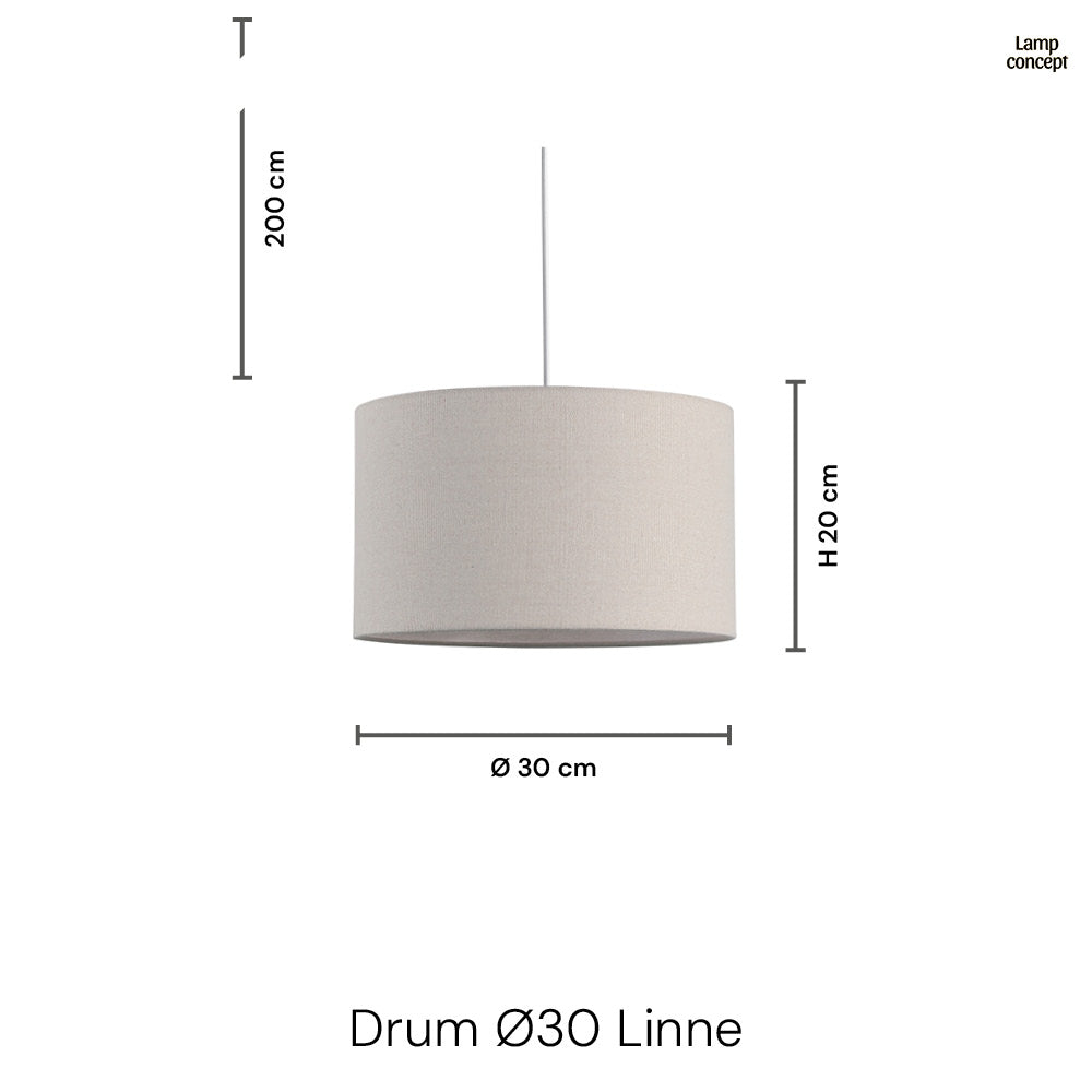 Drum Hanglamp Ø30 Linnen