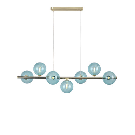 Bubbles Lange Hanglamp 90cm Blauw