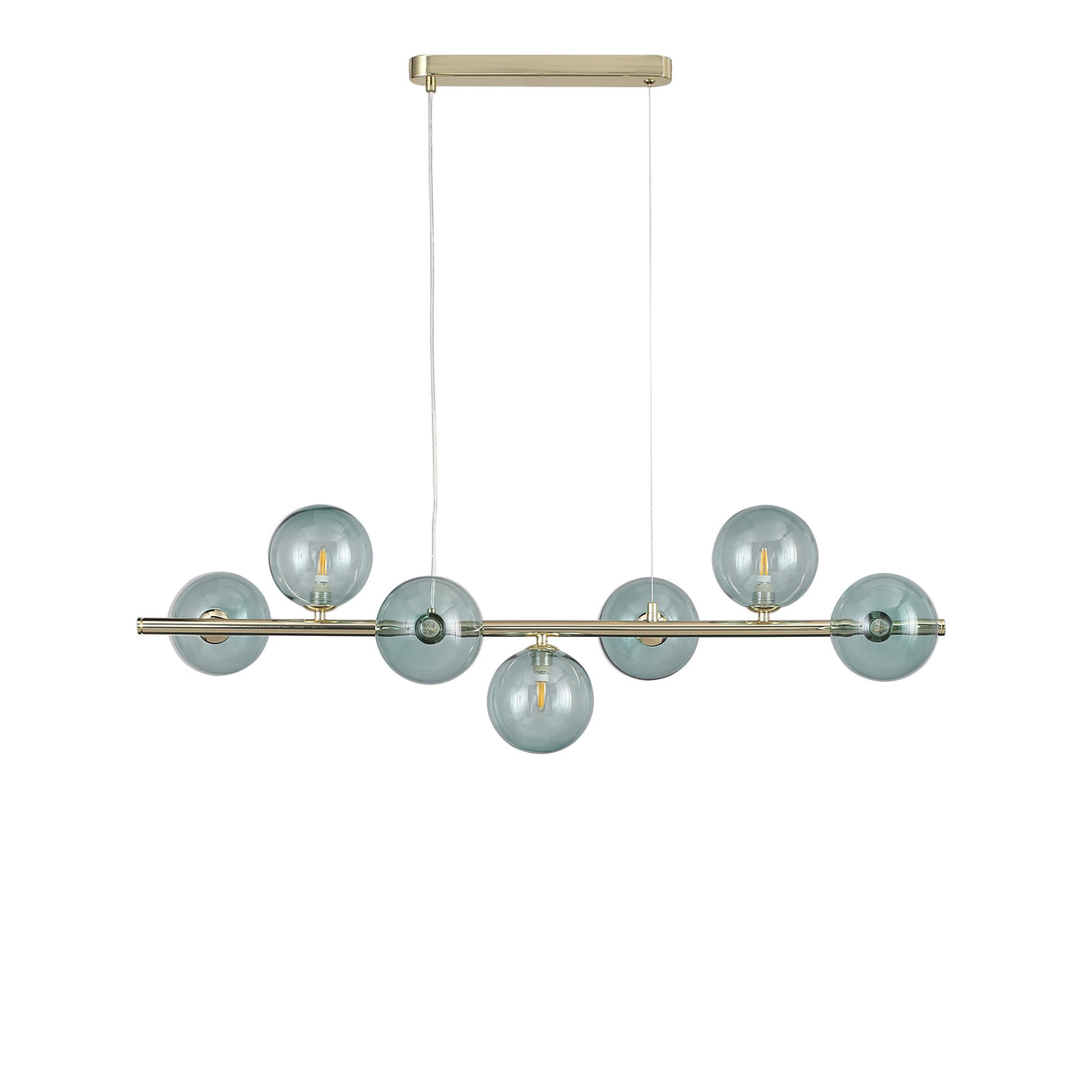 Bubbles Lange Hanglamp 90cm Groen