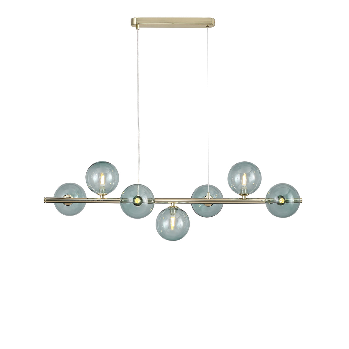 Bubbles Lange Hanglamp 90cm Groen