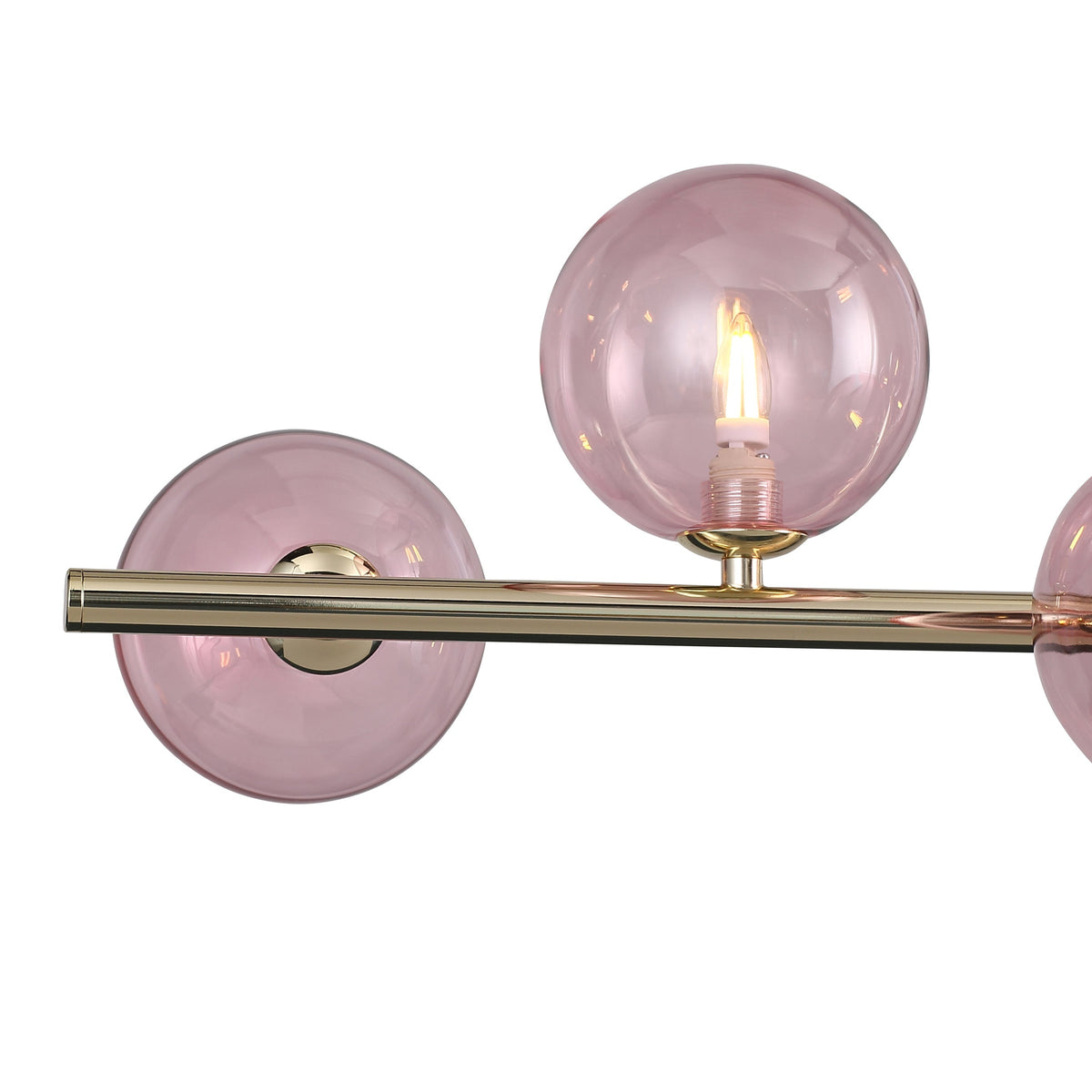 Bubbles Lange Hanglamp 90cm Roze