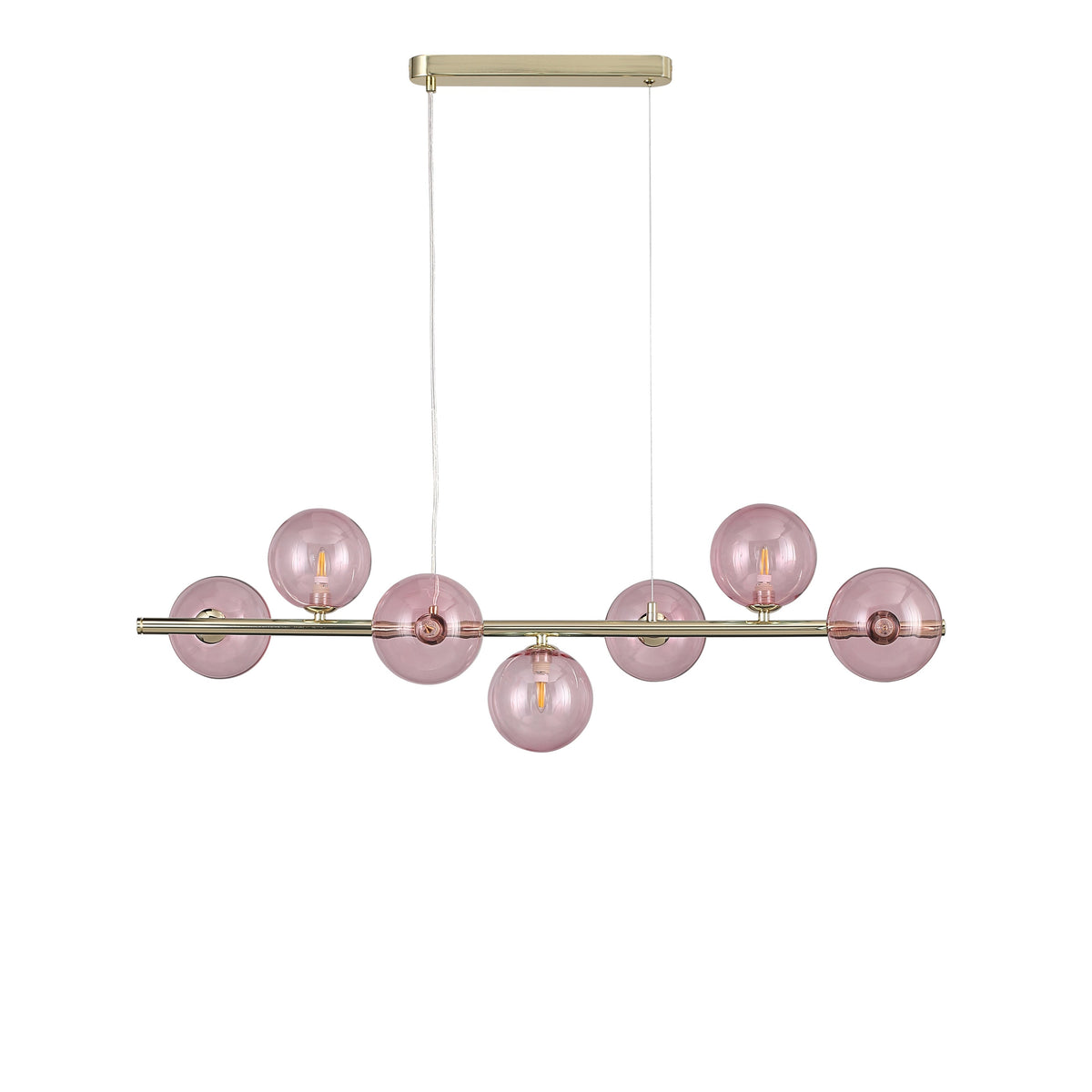 Bubbles Lange Hanglamp 90cm Roze