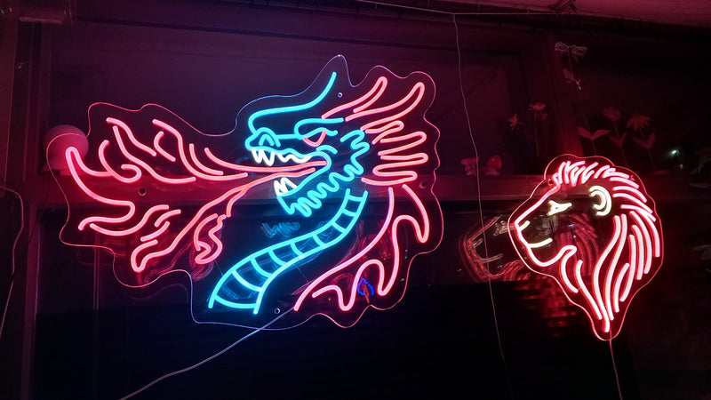 Egendesignad neonskylt
