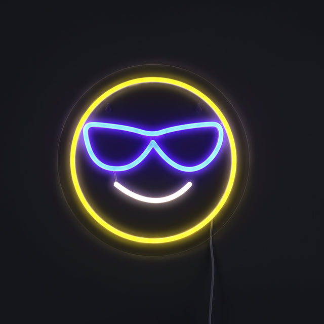 Emoji Cool Neon Vägglampa-Lampconcept.se