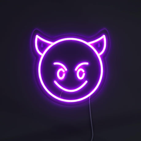 Emoji Devil Neon Vägglampa-Lampconcept.se