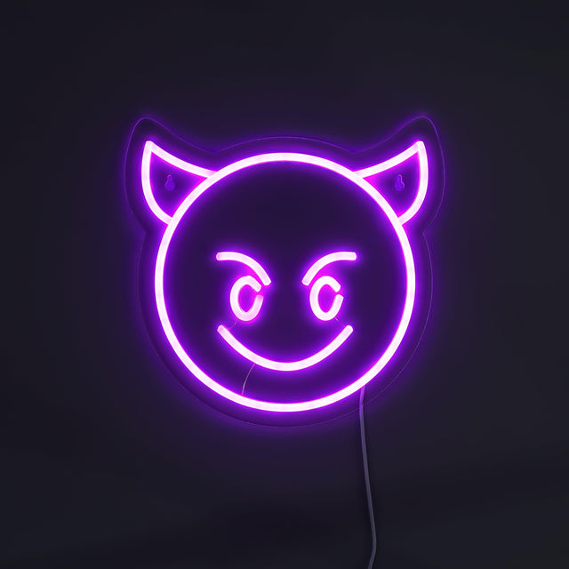 Emoji Devil Neon Vägglampa-Lampconcept.se