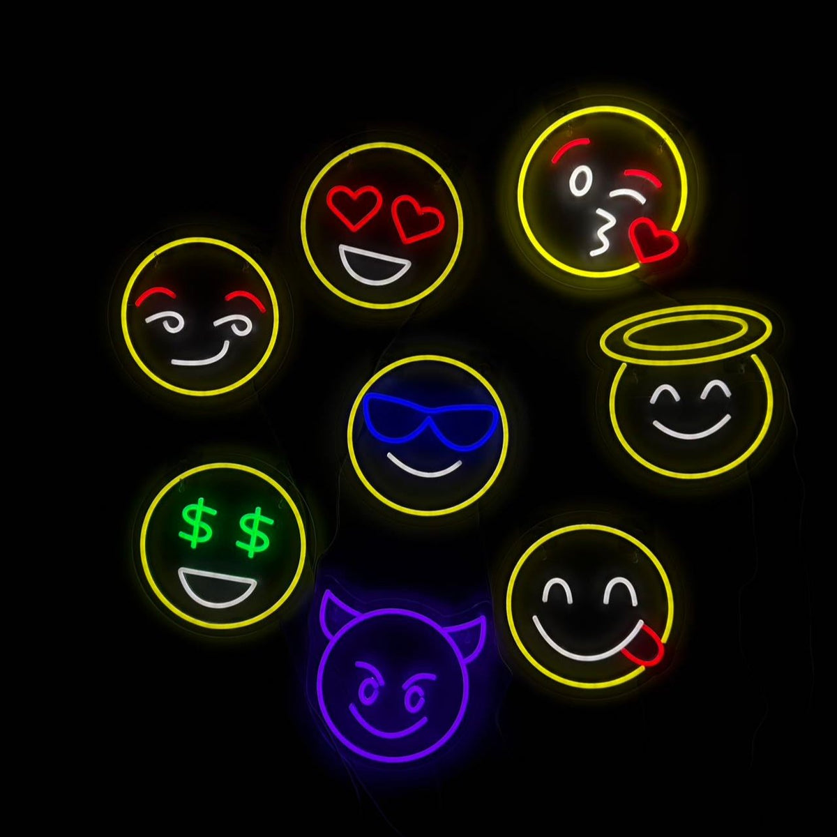 Emoji Duivel Neon Wandlamp