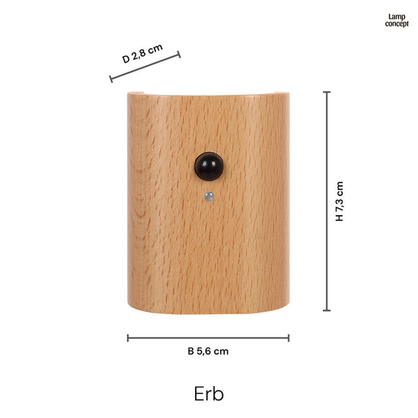 Erb Draadloze Wandlamp Lichte