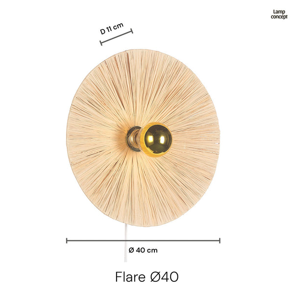 Flare Raffia Wandlamp Ø40