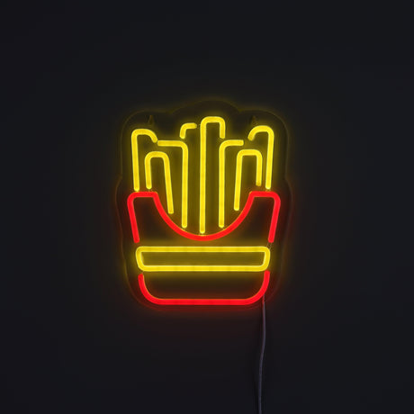 French Fries Neon Vägglampa-Lampconcept.se