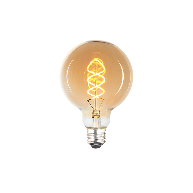 LED 4W G95 Spiral Amber Dimbar (E27)-Lampconcept.se