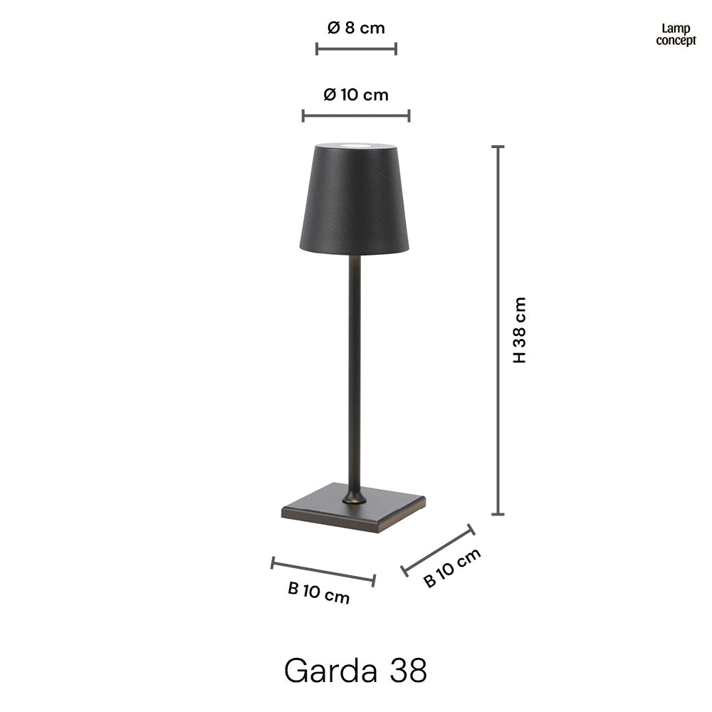 Garda 38cm Draadloze IP54 Zwart