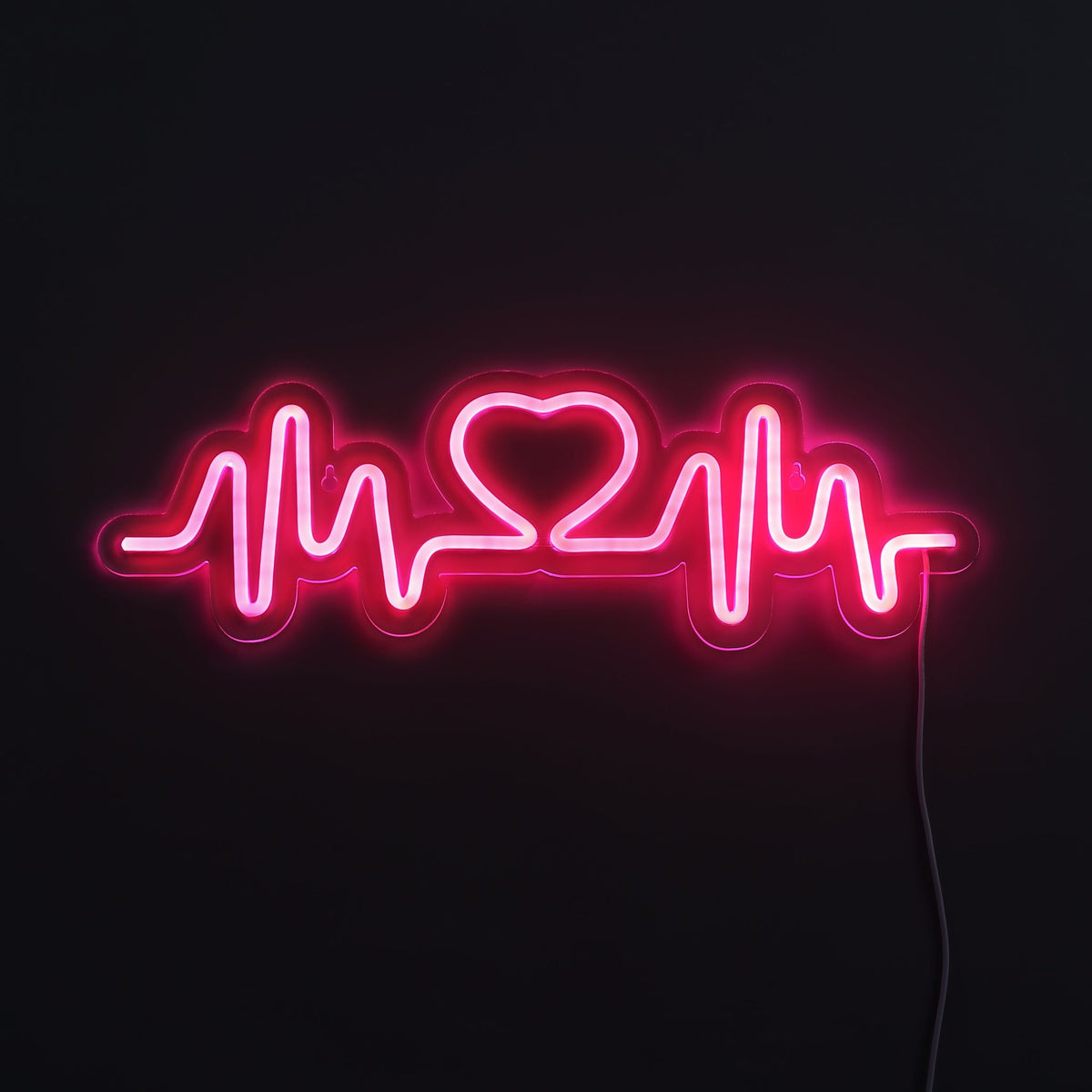 Heartbeat Neon Vägglampa Pink-Lampconcept.se