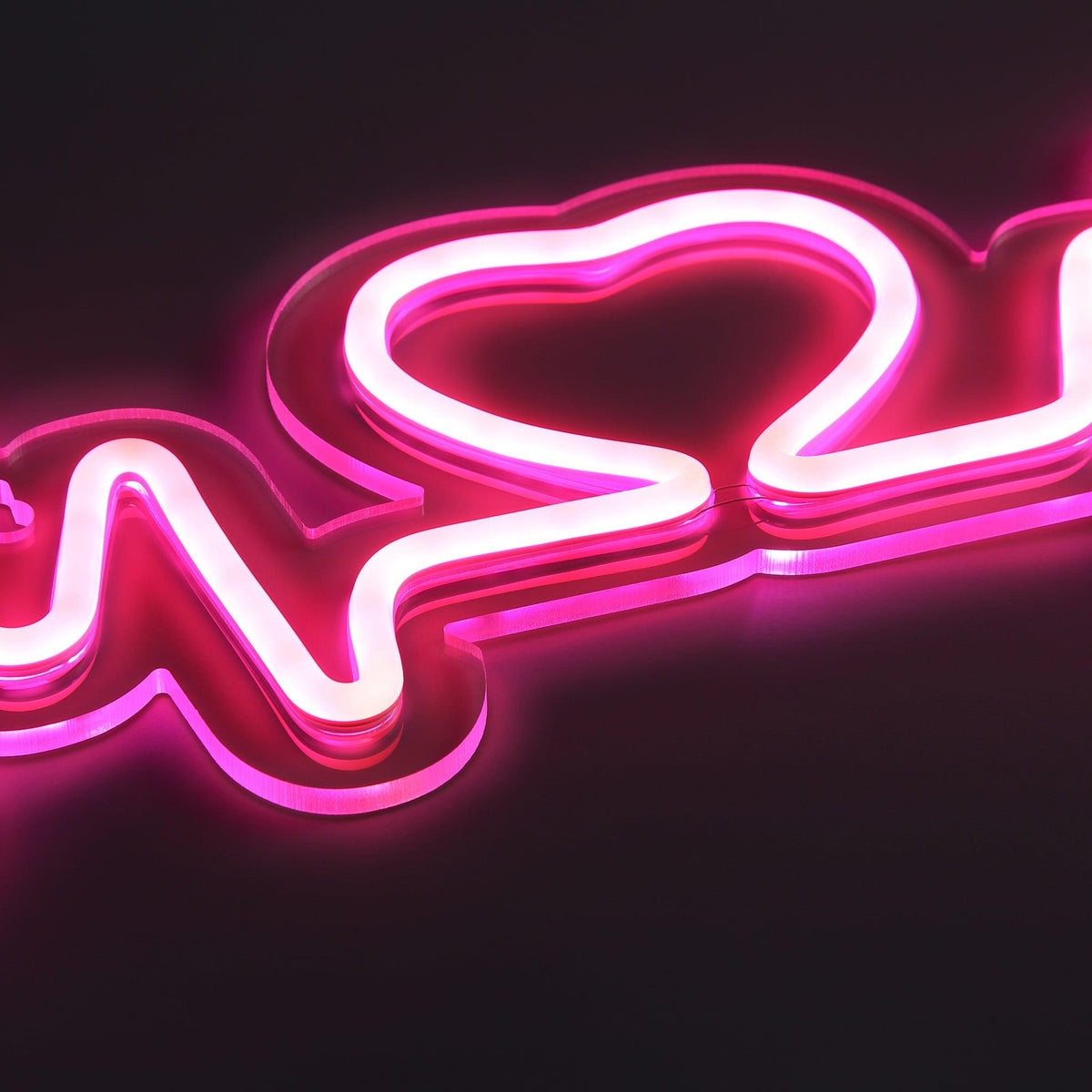 Heartbeat Neon Vägglampa Pink-Lampconcept.se