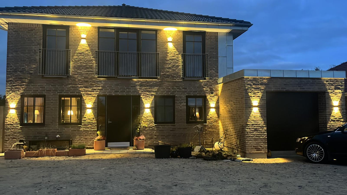 Ortelo 6W 17cm Vägglampa Utomhus Vit-Lampconcept.se