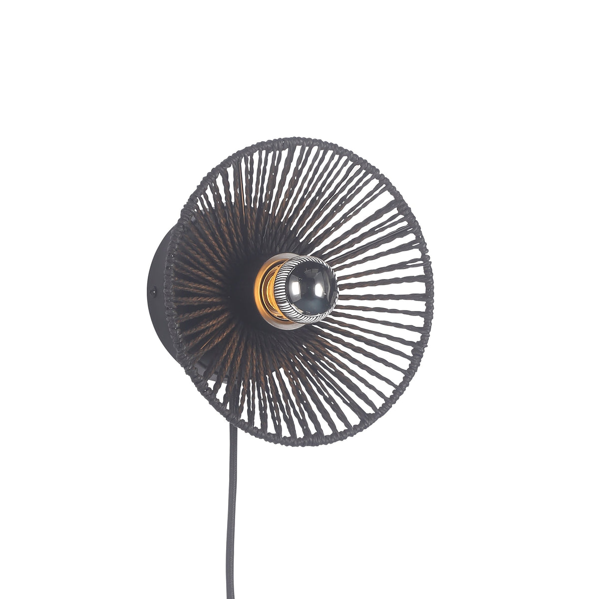 Wave Vägglampa Ø20 Sort-Lampconcept.se