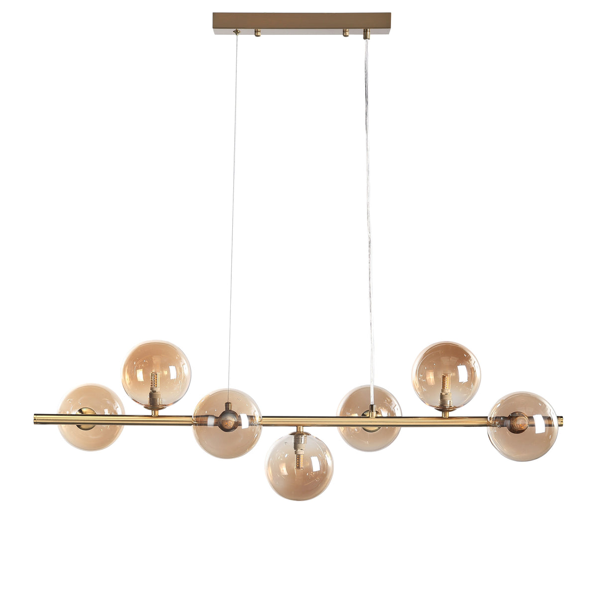 Bubbles Lange Hanglamp 90cm Amber