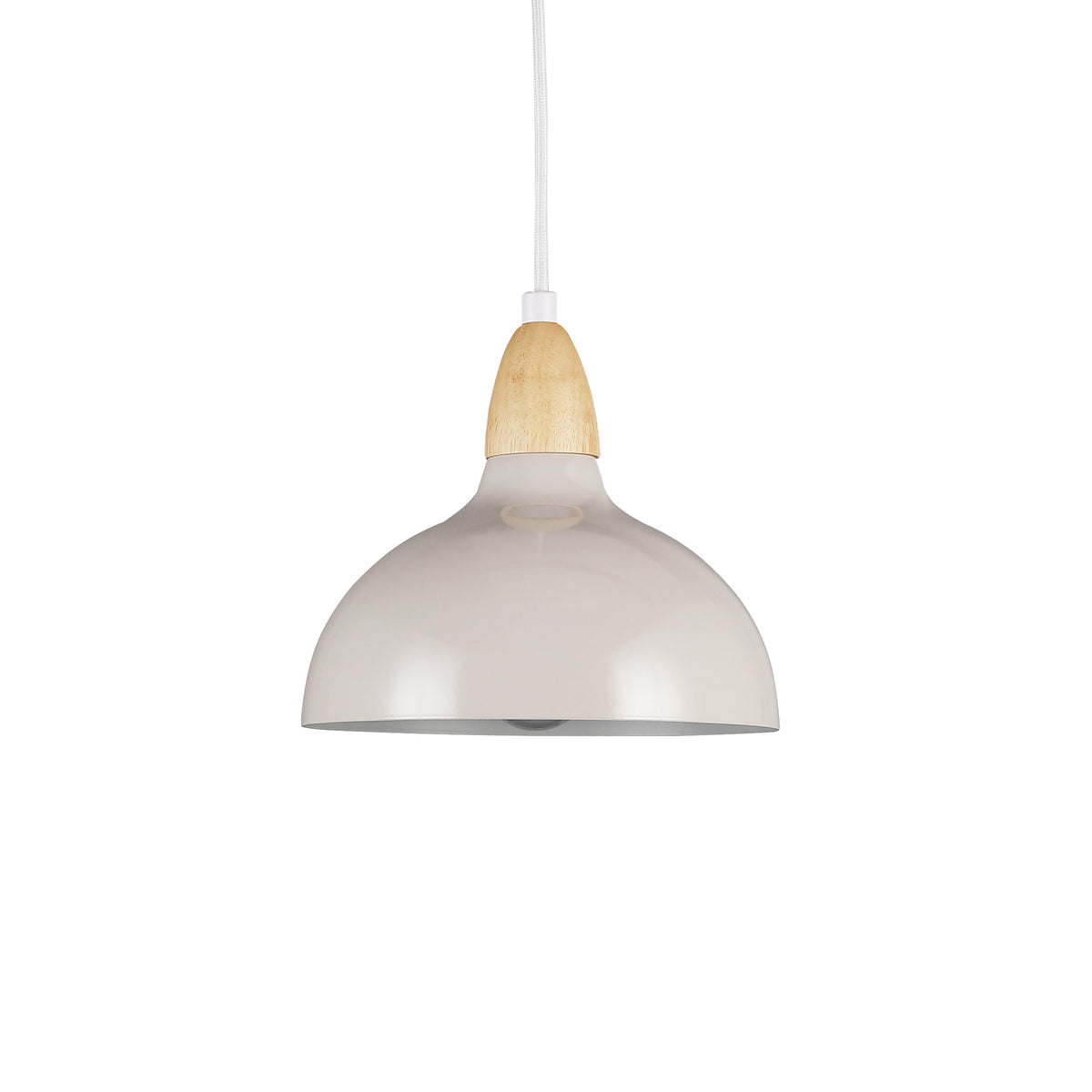 Oak Hanglamp Ø19 Glossy Dove