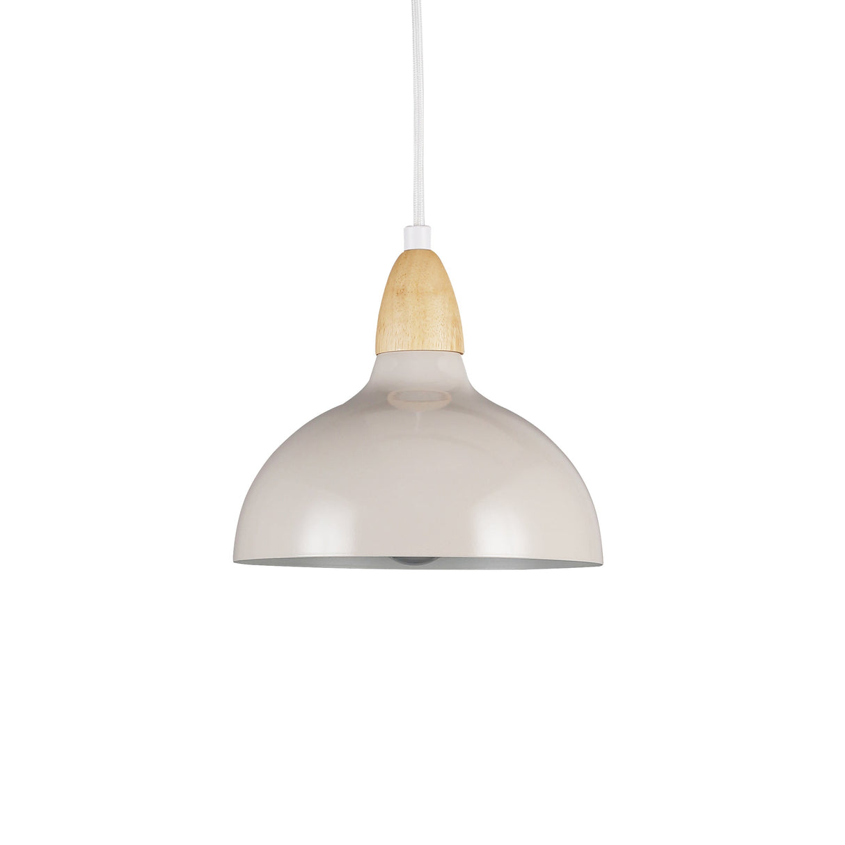 Oak Hanglamp Ø19 Glossy Dove