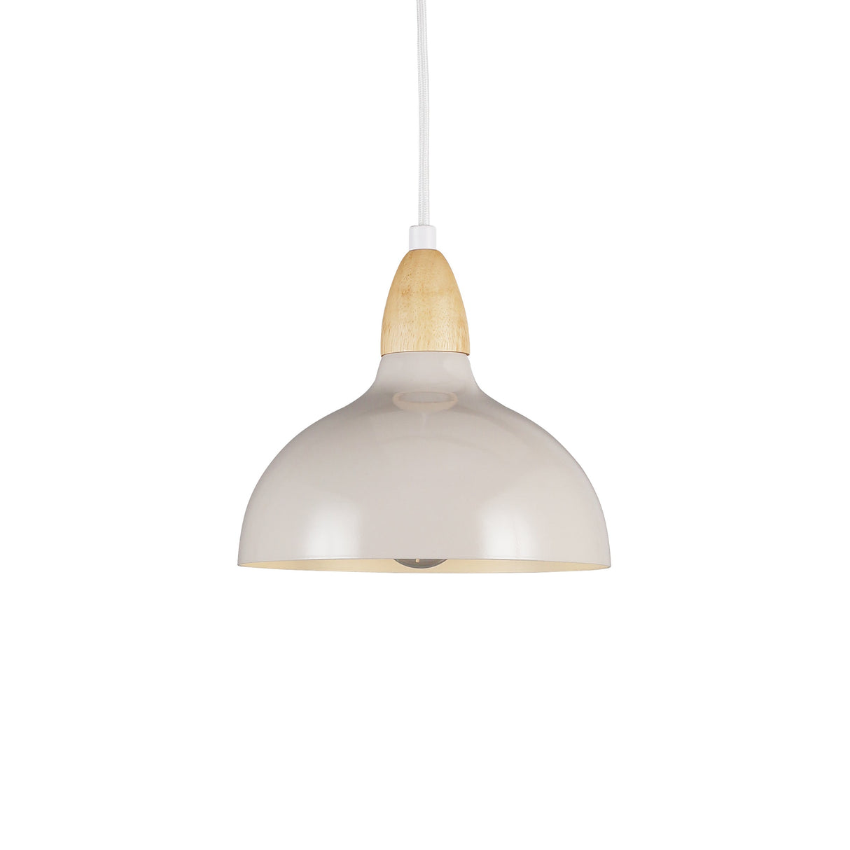 Oak Hanglamp Ø19 Glossy Dove