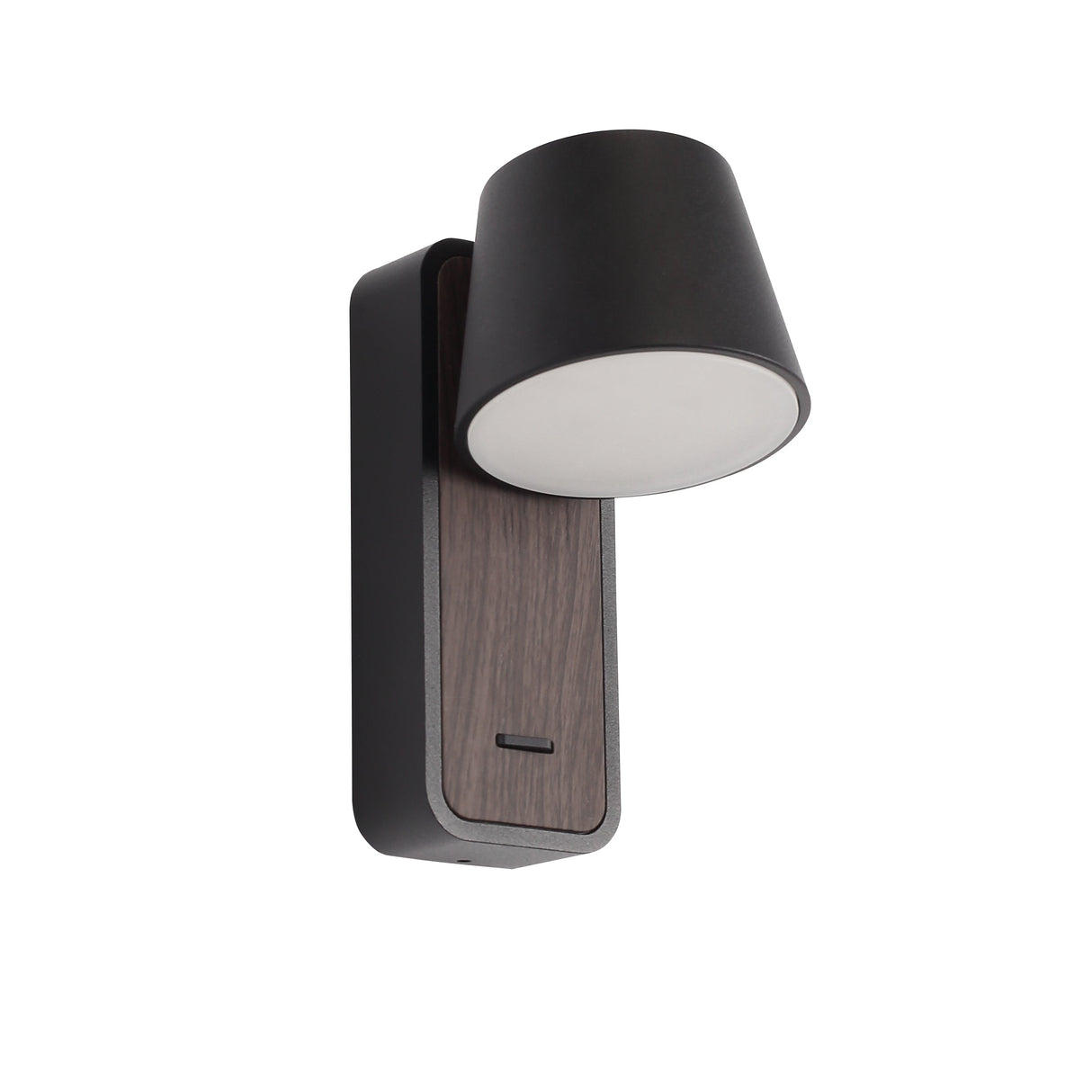 Torino Wandlamp Zwart/Houtlook