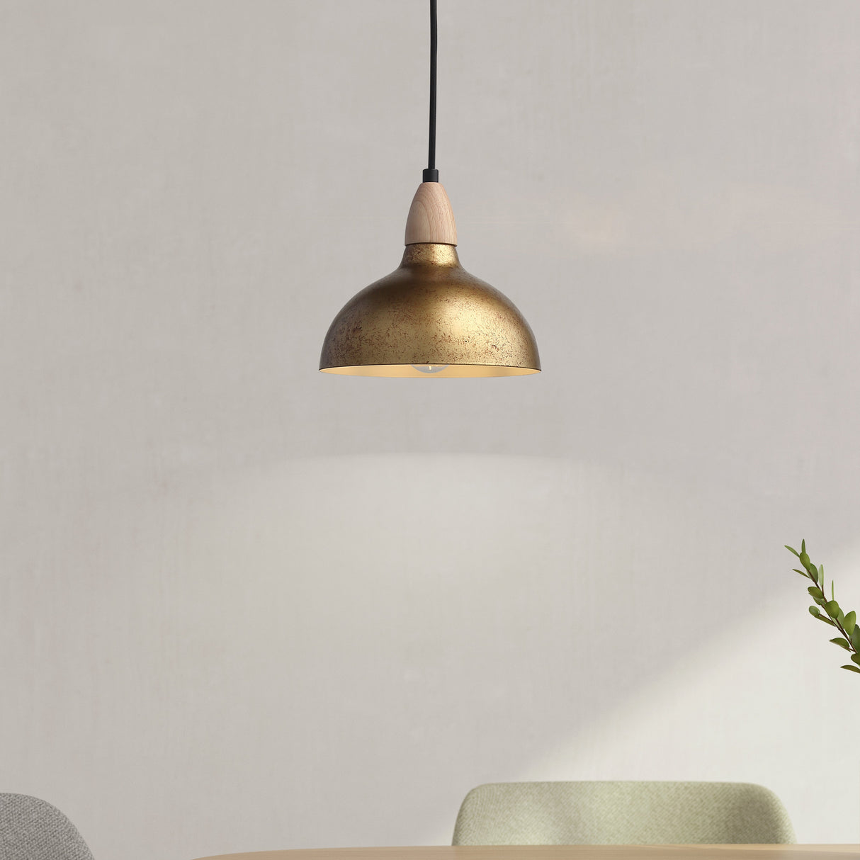 Oak Taklampa Ø19 Antik Mässing-Lampconcept.se