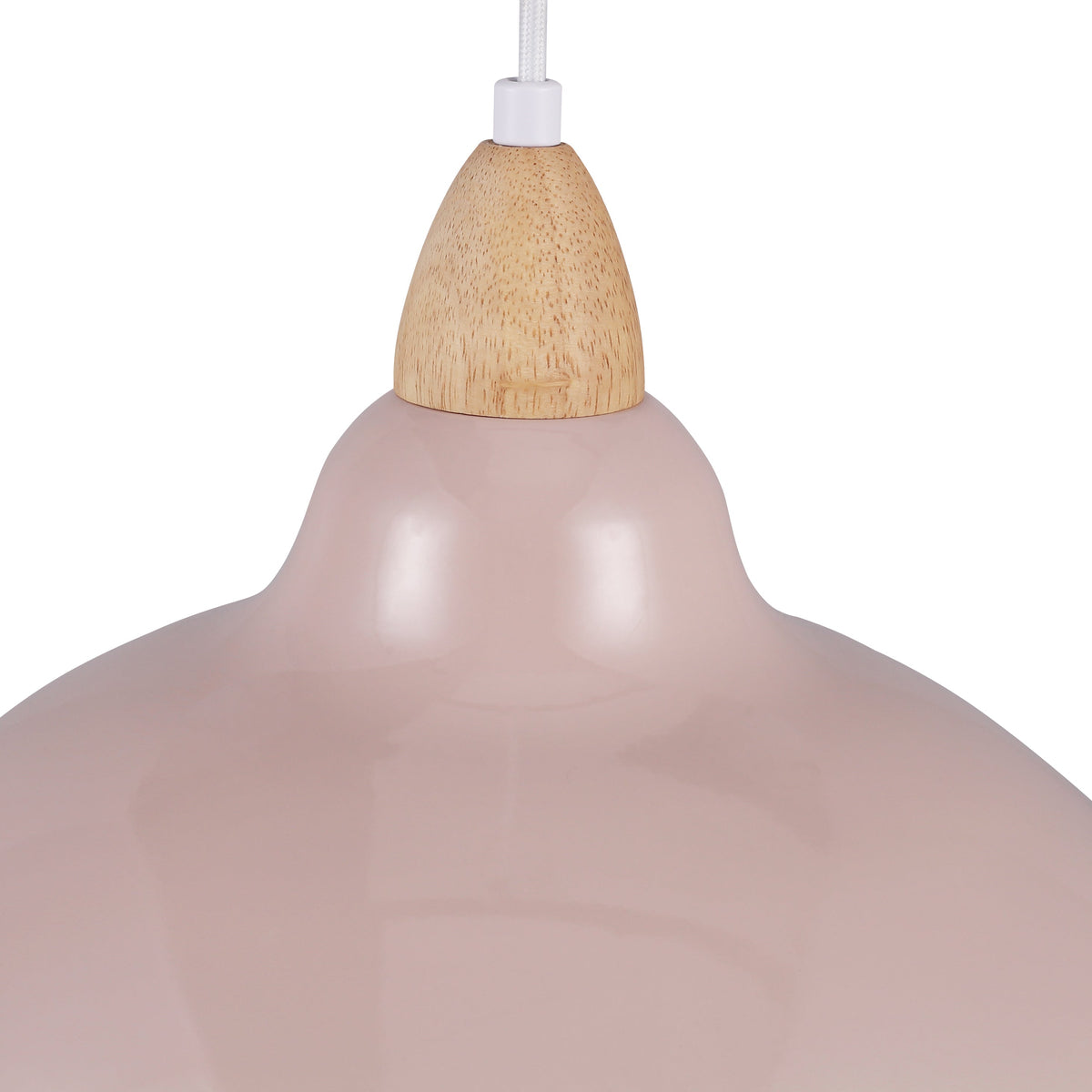 Oak Hanglamp Ø35 Glossy Beige Pink