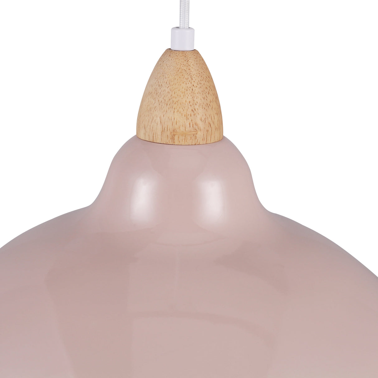 Oak Hanglamp Ø35 Glossy Beige Pink