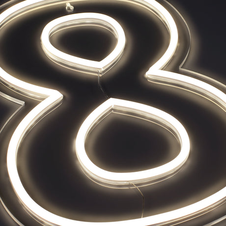 Cijfer 8 Neon Wandlamp