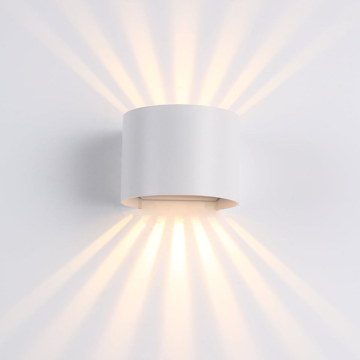 Sunset Rond IP54 6W Buiten Wandlamp Wit