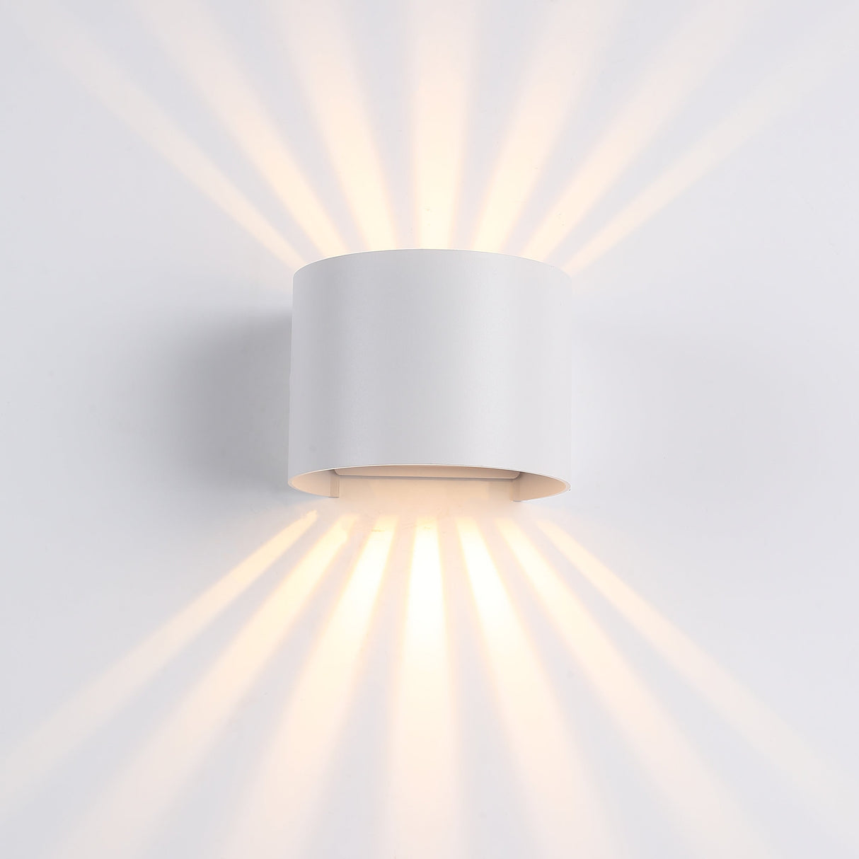 Sunset Rond IP54 6W Buiten Wandlamp Wit