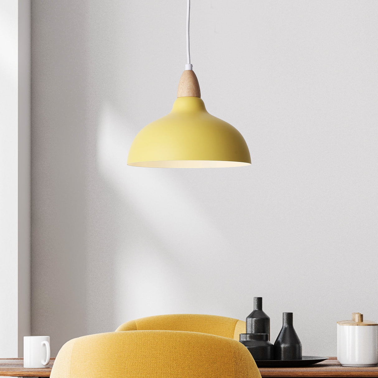 Oak Hanglamp Ø24 Lemon Geel