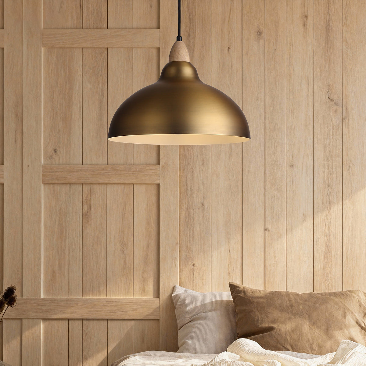 Oak Hanglamp Ø35 Geborsteld Messing