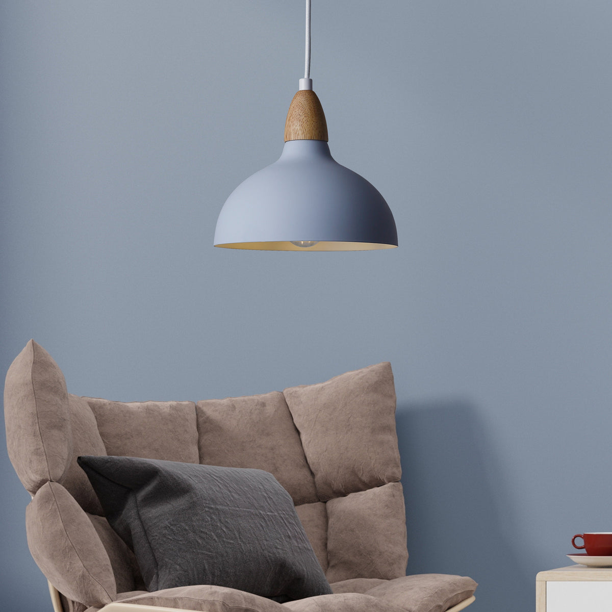 Oak Hanglamp Ø19 Lichtblauw