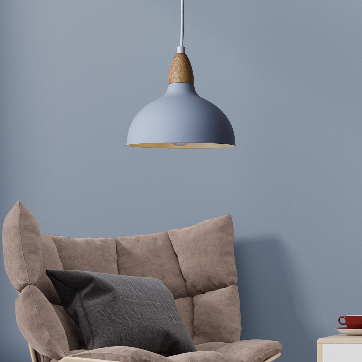 Oak Hanglamp Ø19 Lichtblauw