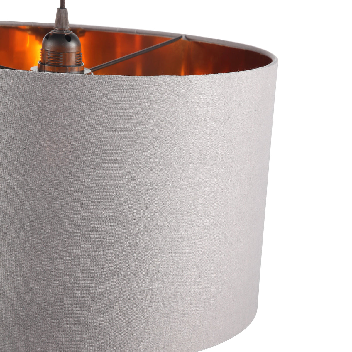 Drum Hanglamp Ø40 Grijs/Messing