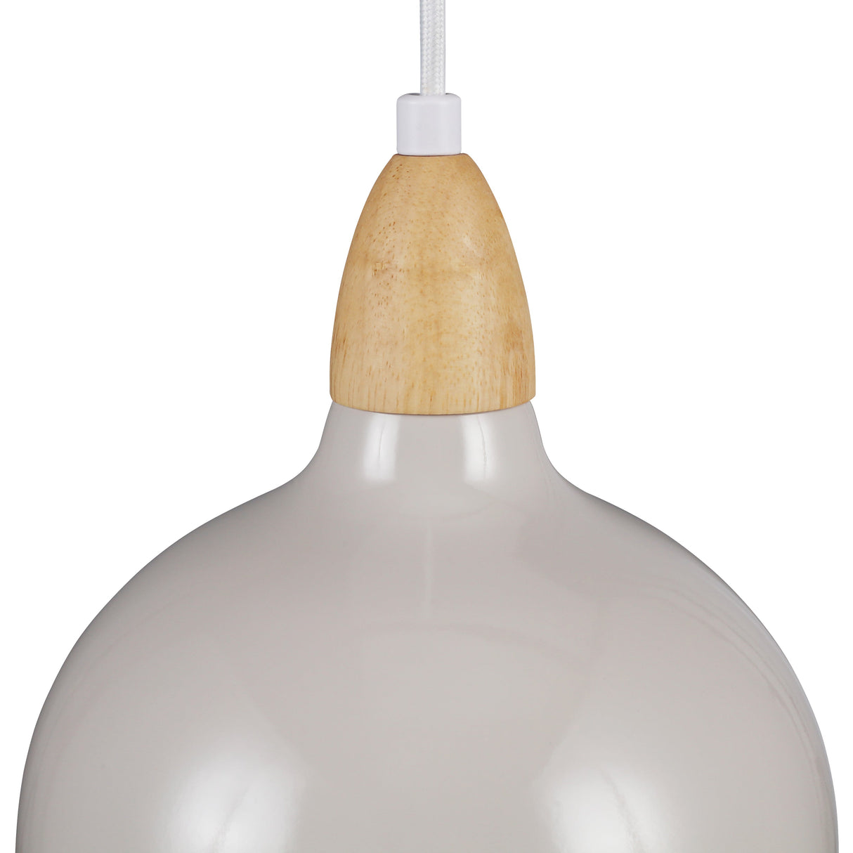 Oak Hanglamp Ø19 Glossy Dove