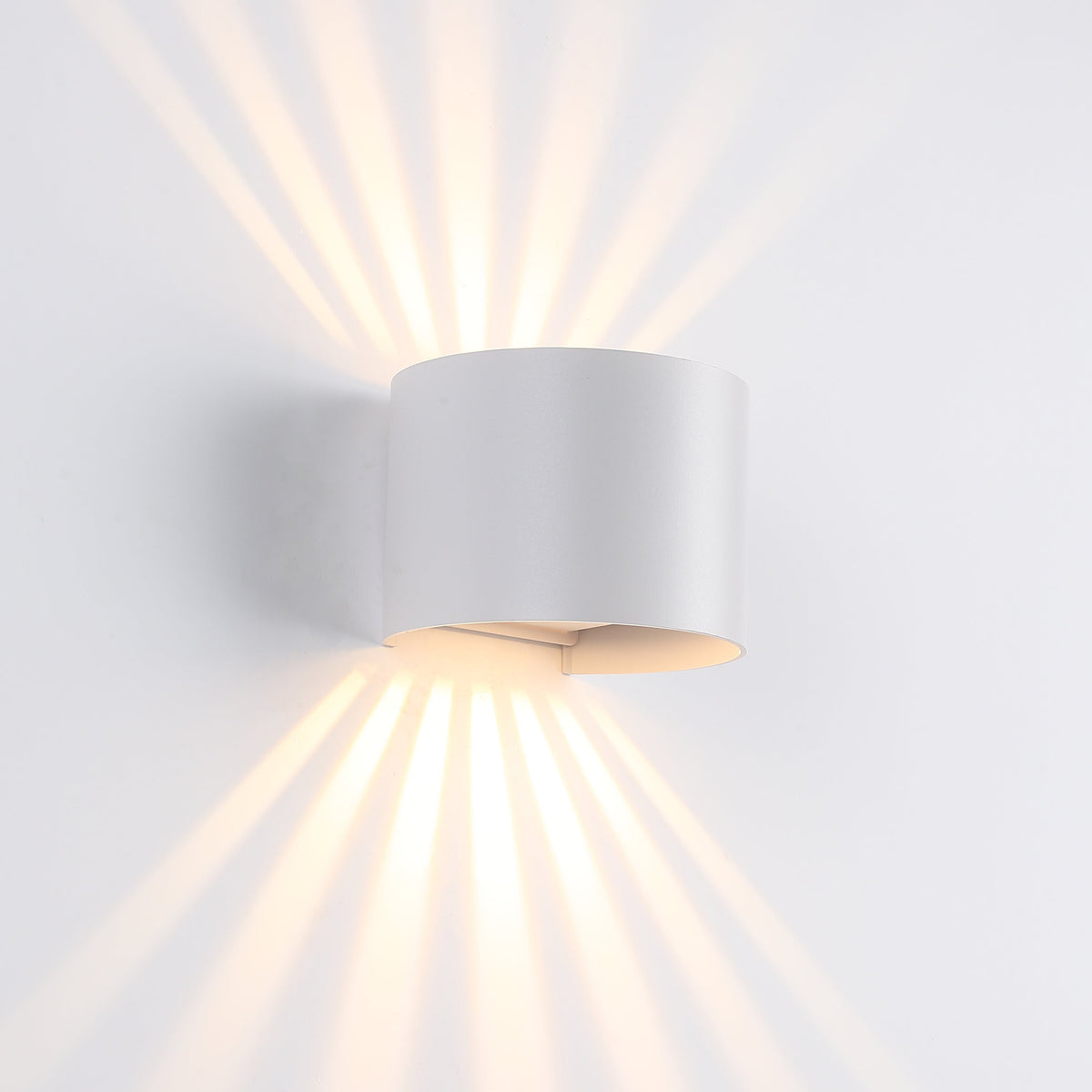 Sunset Rond IP54 6W Buiten Wandlamp Wit