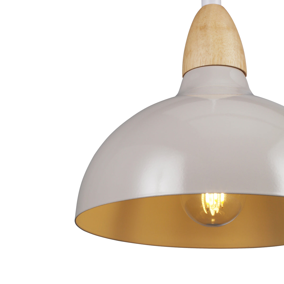 Oak Hanglamp Ø19 Glossy Dove