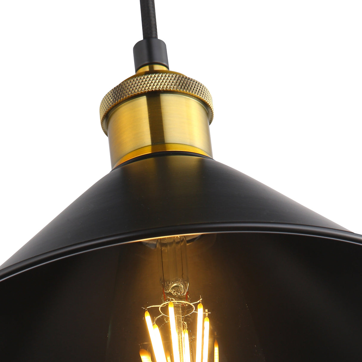 Coffee Taklampa Ø22 Svart/Mässing-Lampconcept.se