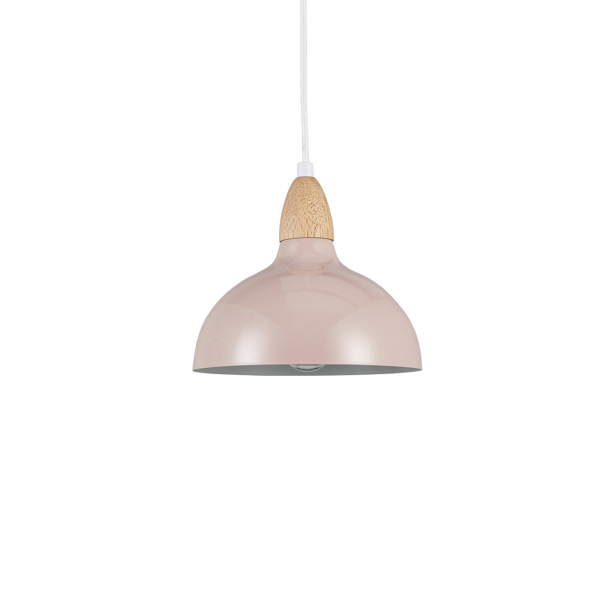 Oak Hanglamp Ø19 Glossy Beige Pink