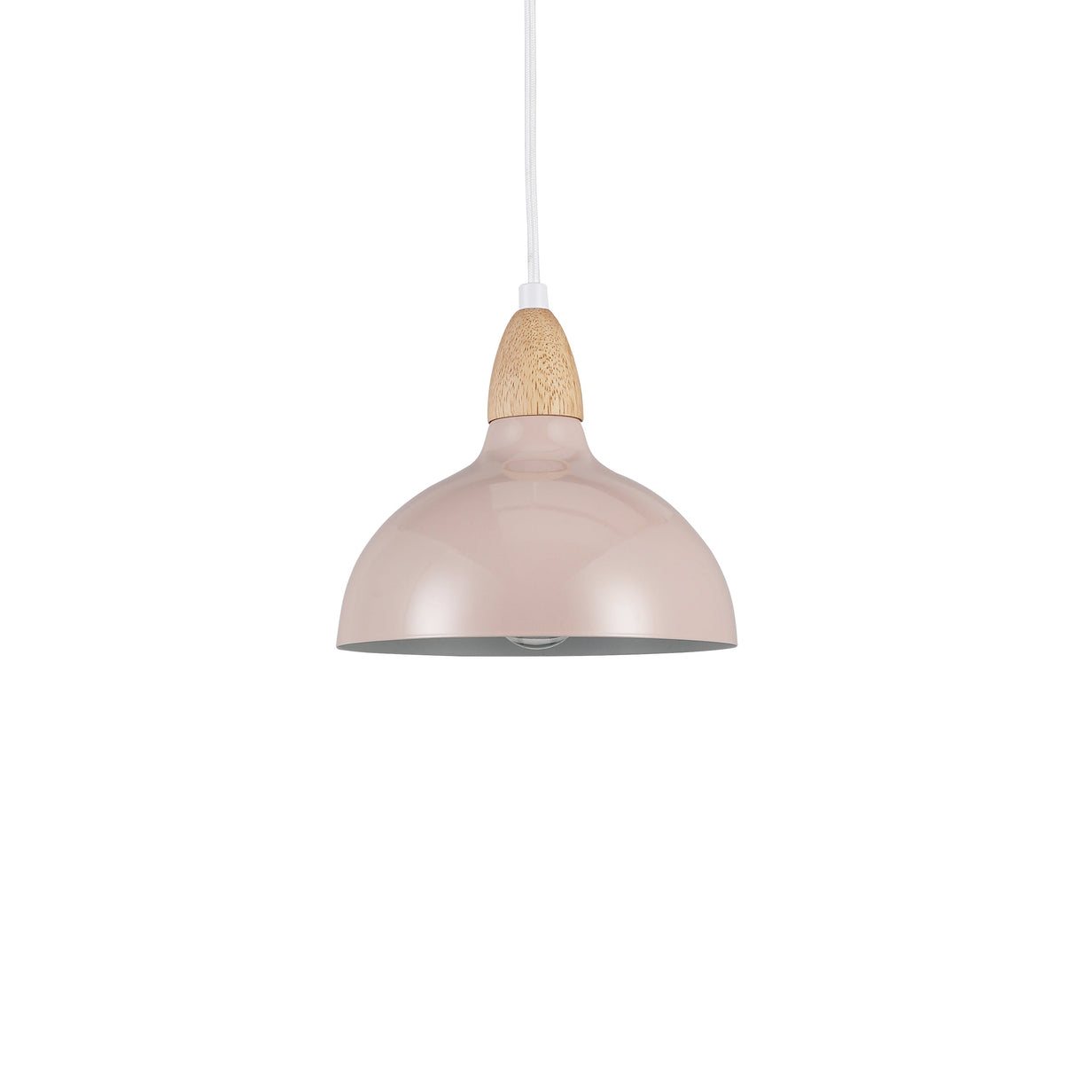Oak Hanglamp Ø19 Glossy Beige Pink